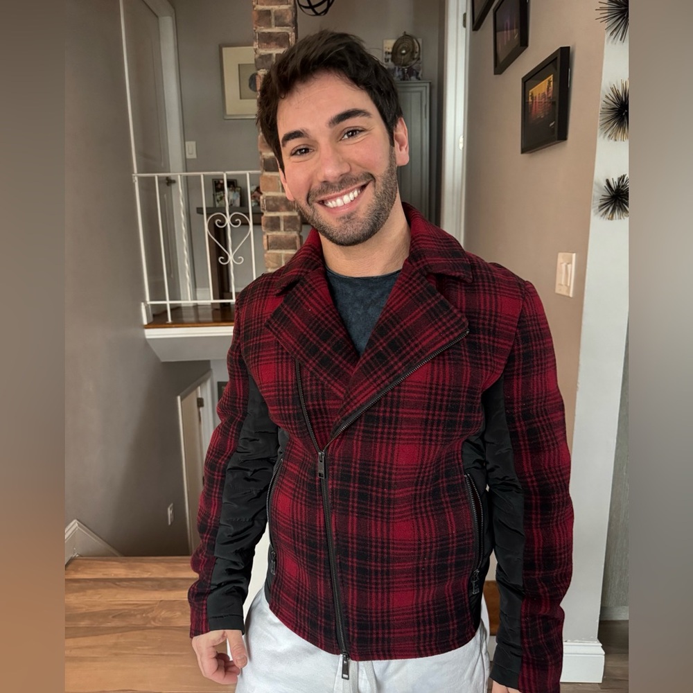 Armani Exchange | Red & Black Plaid Jacket | Size XS